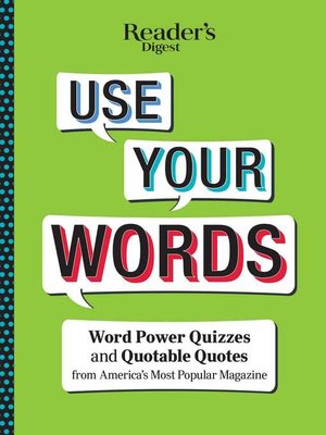 cover image of Reader's Digest Use Your Words